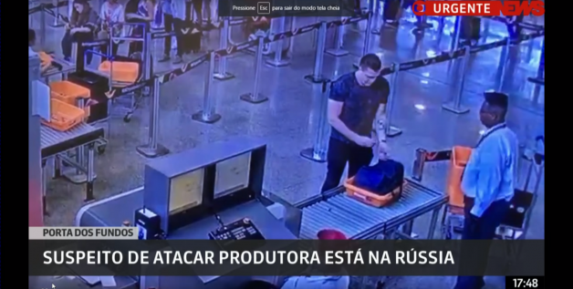 GloboNews divulga imagens do suspeito de atacar Porta dos Fundos e diz que ele está na Rússia 1