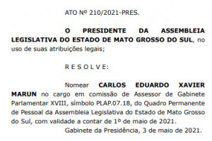 Ex-ministro de Temer, Carlos Marun é nomeado assessor em Assembleia Legislativa 1