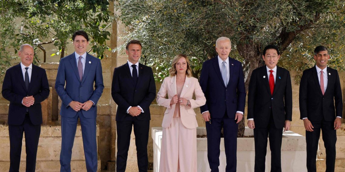 Giorgia Meloni recebe líderes do G7 na Itália em meio às eleições europeias