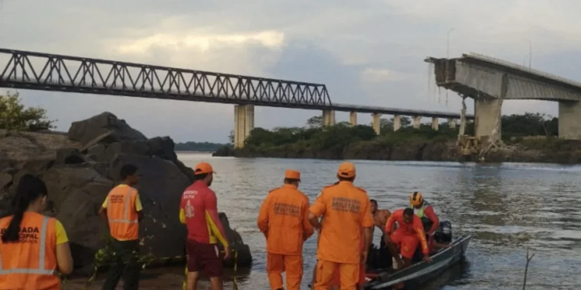 16 pessoas estão desaparecidas após queda de ponte entre Tocantins e Maranhão