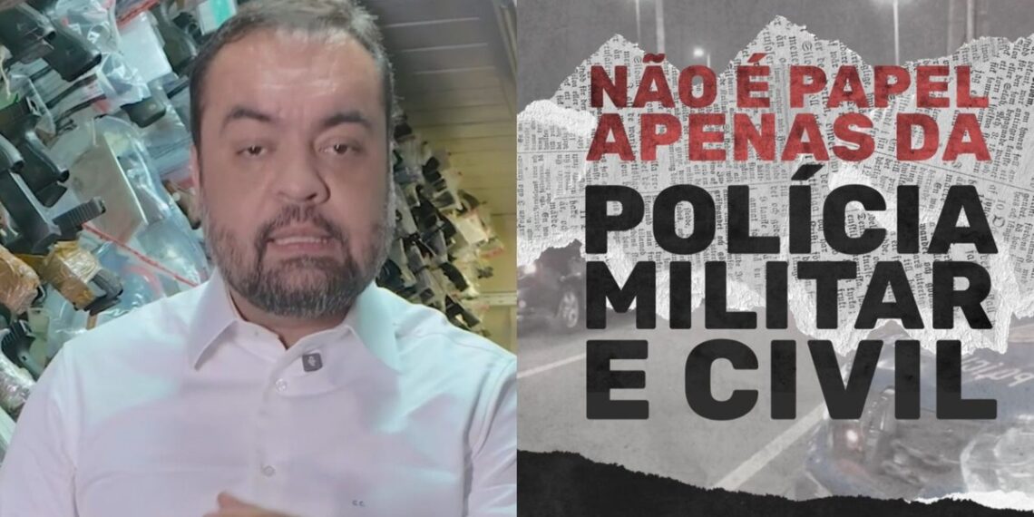 Cláudio Castro expõe arsenal de guerra apreendido no RJ e cobra ação do governo federal